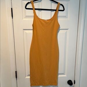 Sleeveless Mustard Dress